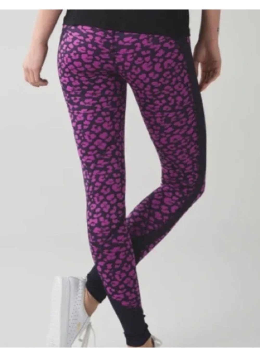lululemon athletica Purple & Black Leopard Print Leggings